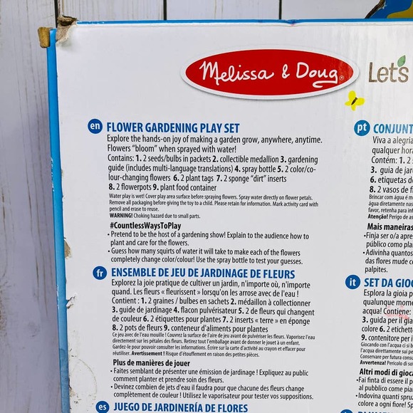 Melissa and Doug Let's Explore Flower Gardening Play Set 16 pc Spring Summer - Picture 5 of 8